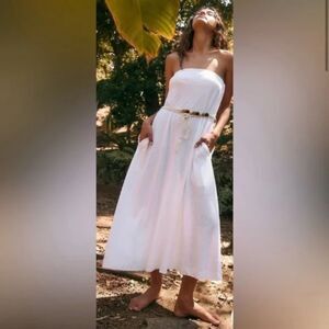 Free People 100% Cotton Beach Women’s Sz Medium Peyton Maxi Tube Dress NWOT
